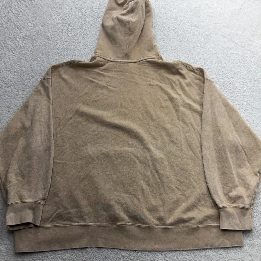 Jordan Flight Oversized Hoodie Mens XL Tan Khaki Acid Wash Cotton‎ CV2244-234